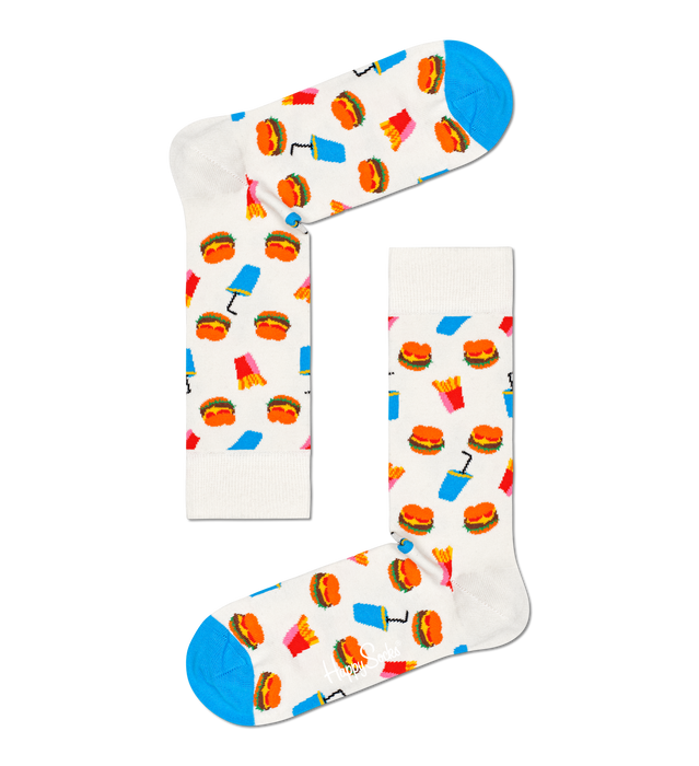 4-Pack Food Lover Socks Gift Set Adult Size (41-46)