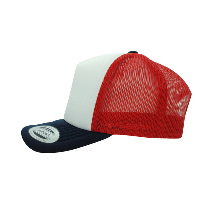6700-RD/WH/NVY VZ Trucker Red, White & Navy Cap Adjustable Fit